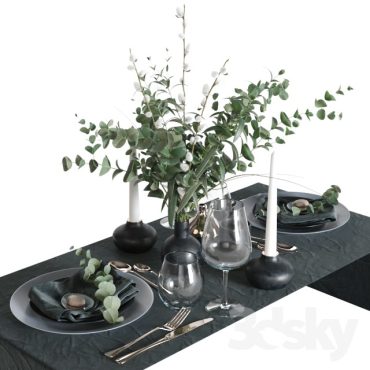مدل سه بعدی ظرف و ظروف دکوری 355 مدل سه بعدی ظرف و ظروف دکوری 355