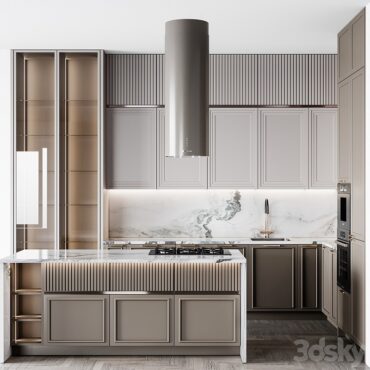 مدل سه بعدی کابینت نئوکلاسیک 656