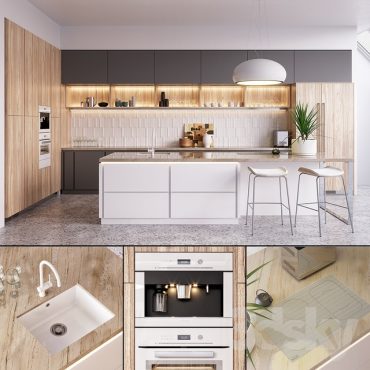 مدل سه بعدی کابینت مدرن 145 مدل سه بعدی کابینت مدرن 145
