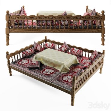 مدل سه بعدی تخت کلاسیک 226 مدل سه بعدی تخت کلاسیک 226