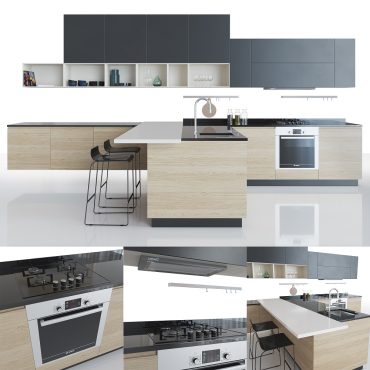 مدل سه بعدی کابینت مدرن 170 مدل سه بعدی کابینت مدرن 170