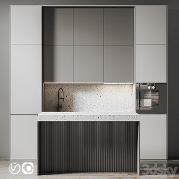 مدل سه بعدی کابینت مدرن 195 مدل سه بعدی کابینت مدرن 195