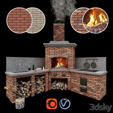مدل سه بعدی باربیکیو 100 مدل سه بعدی باربیکیو 100