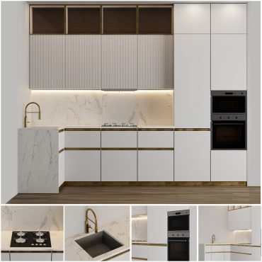 مدل سه بعدی کابینت مدرن 207 مدل سه بعدی کابینت مدرن 207