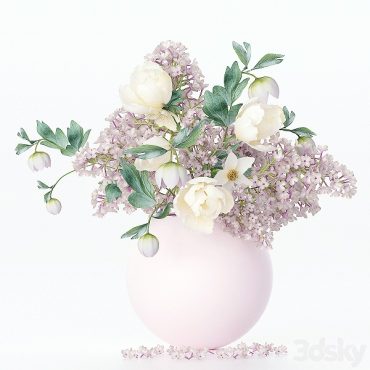 مدل سه بعدی گل و گلدان رومیزی 280 مدل سه بعدی گل و گلدان رومیزی 280