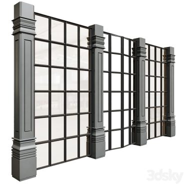 مدل سه بعدی پنجره کلاسیک 130 مدل سه بعدی پنجره کلاسیک 130