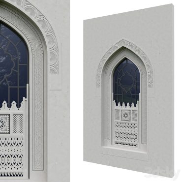 مدل سه بعدی پنجره کلاسیک عربی 131 مدل سه بعدی پنجره کلاسیک عربی 131