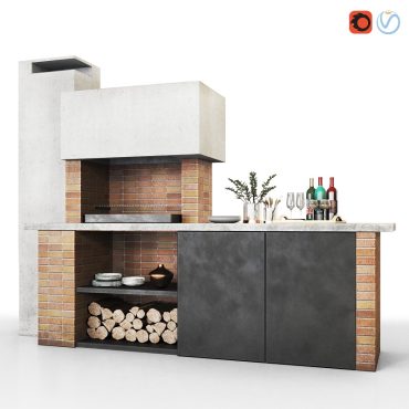 مدل سه بعدی باربیکیو 124 مدل سه بعدی باربیکیو 124
