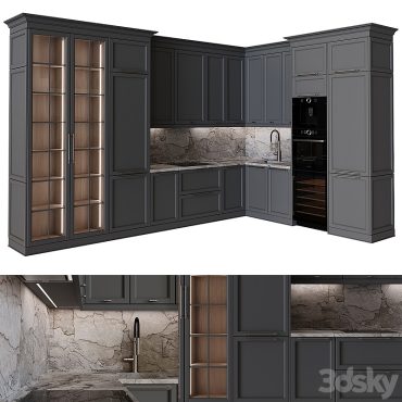 مدل سه بعدی کابینت نئوکلاسیک 412 مدل سه بعدی کابینت نئوکلاسیک 412