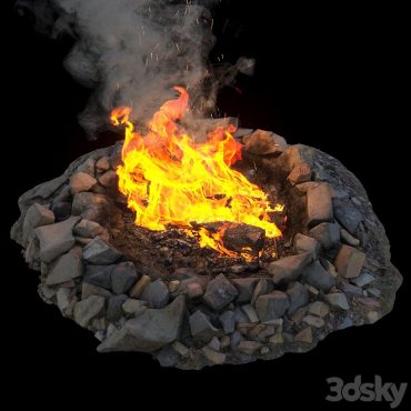 186 مدل سه بعدی آتش محوطه 186 مدل سه بعدی آتش محوطه