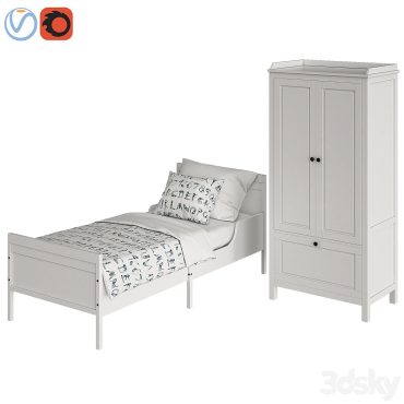 مدل سه بعدی تخت کودک 443 مدل سه بعدی تخت کودک 443