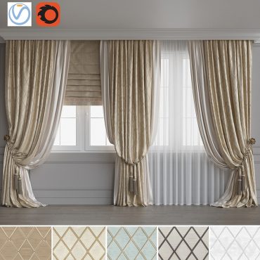 مدل سه بعدی پرده کلاسیک 289 مدل سه بعدی پرده کلاسیک 289