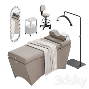 مدل سه بعدی تخت کاشت مژه 166 مدل سه بعدی تخت کاشت مژه 166